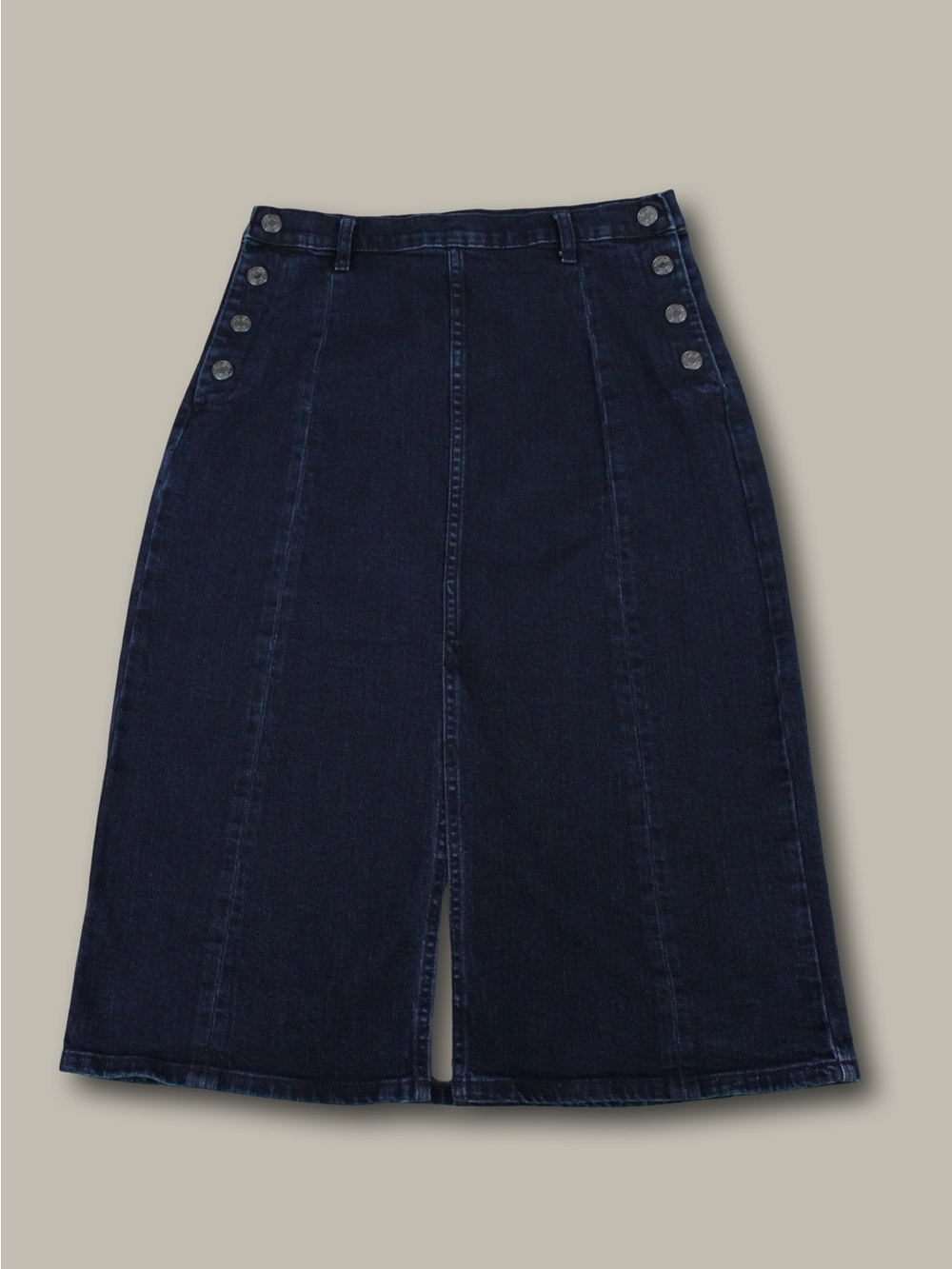 Gap 1969 Sailor Denim Midi Skirt 27 Dark Wash